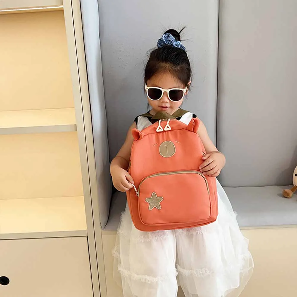 Mochila infantil personalizada de desenho animado, bolsa de lanche para viagem ao ar livre, presente de Natal bordado personalizado, com nome