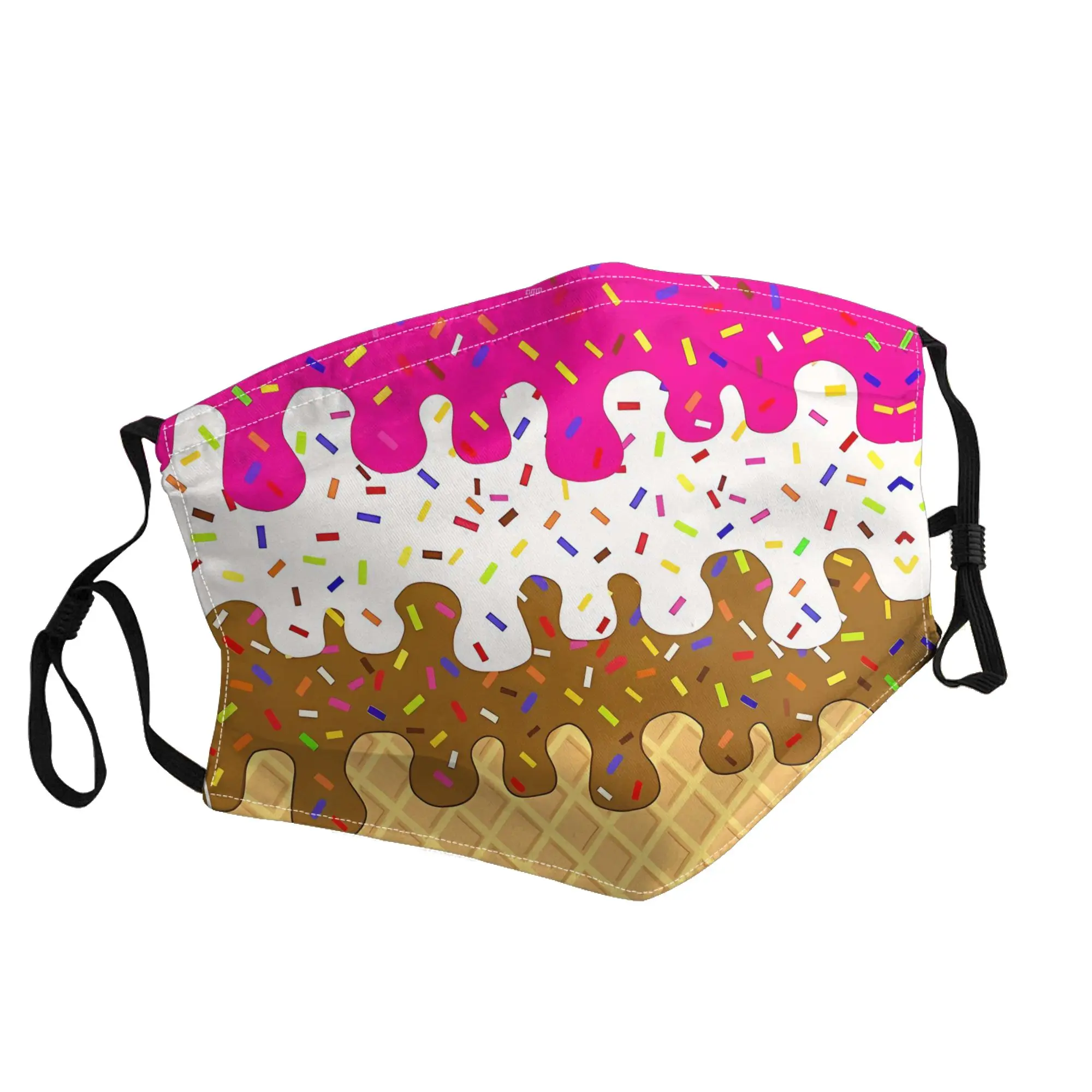 

Melting Ice Cream Mask Unisex Outdoor Fashion Printed