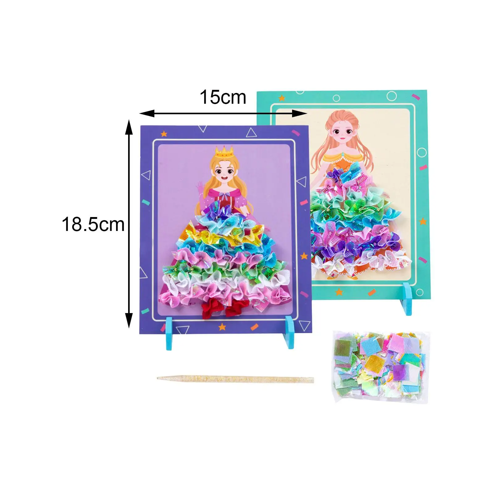 Poke Painting Sticker Board DIY Paint Girls Toys, Fantasy Princess Drawing Dress