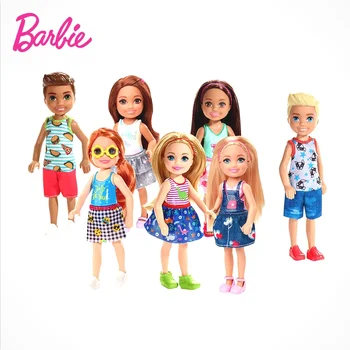 Original Barbie Club Chelsea Doll Travel Dolls Kawaii Fashion Clothing Accessories Educational Play House Baby Toys for Girls Gift