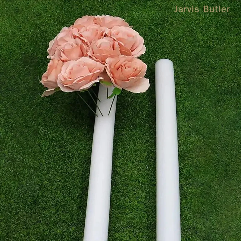 1Pcs DIY Foam Strip Wedding Flower Arrangement Base Cylindrical White Stick Solid Curtain Floral Sponge Event Party Props