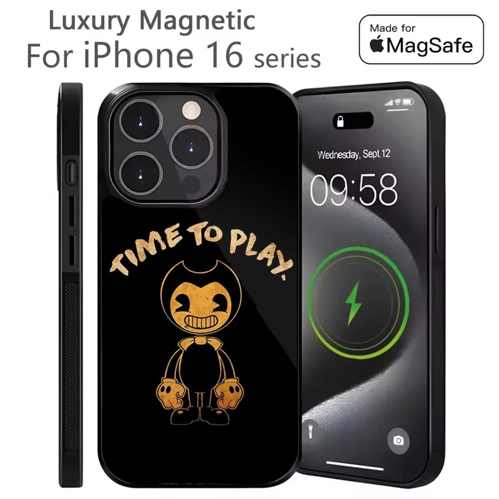 

Game B-Bendy Phone Case For iPhone 16,15,14,13,12,11,Plus,Pro,Max Mini Magsafe Magnetic Wireless Charging