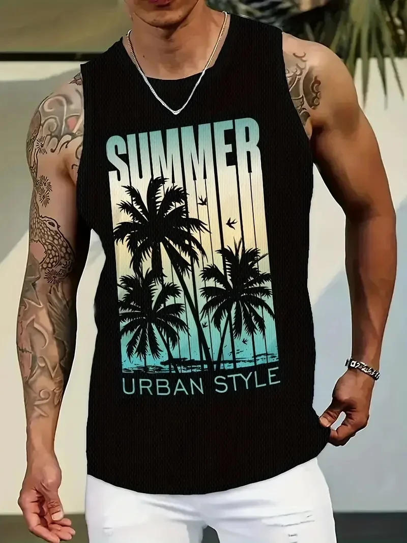 

Men's Outdoor Leisure Sports Fitness Vests for 2025, The Latest 3D Printed Quick-drying Sports Sleeveless Vests