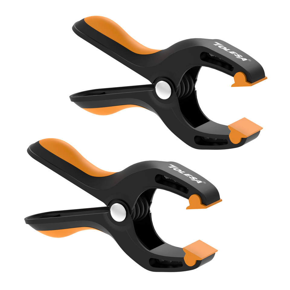  TOLESA 4 Inch Heavy Duty Spring Clamps 2/4PCS Professional Large Wood Clamps for Crafts or Plastic Clips and Backdrop Clips 