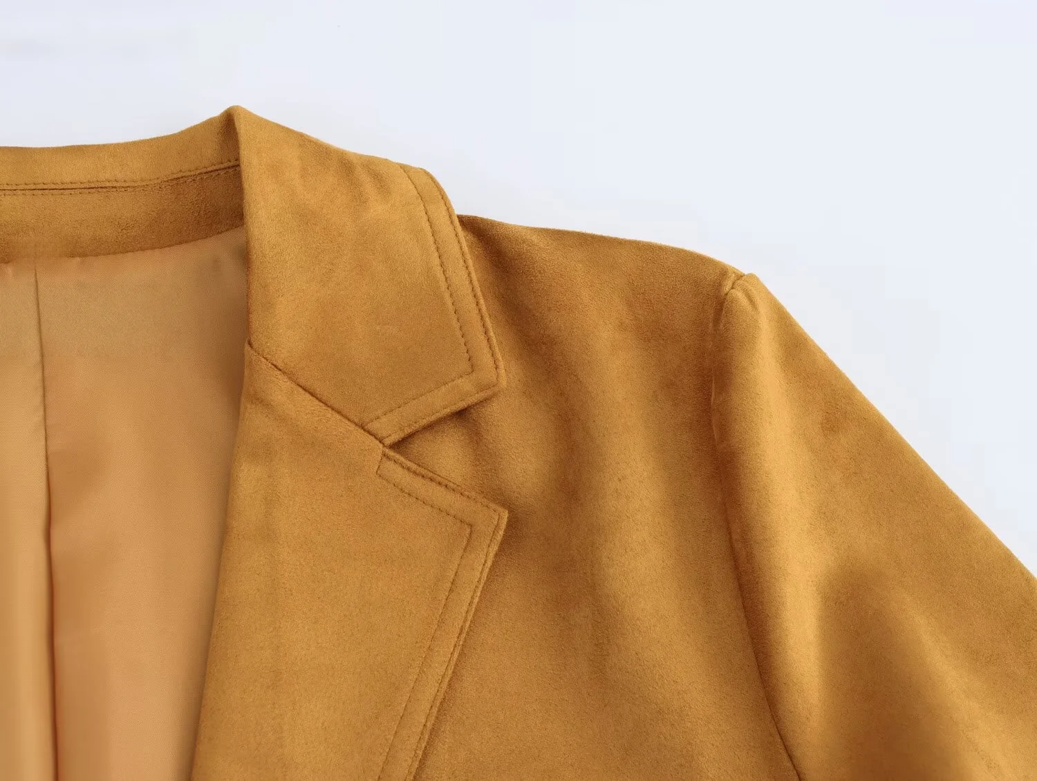 2025 가을 신상 여성 캐주얼 패션 심플 다용도 라펠 긴팔 루즈 플리스 텍스처 수트 재킷