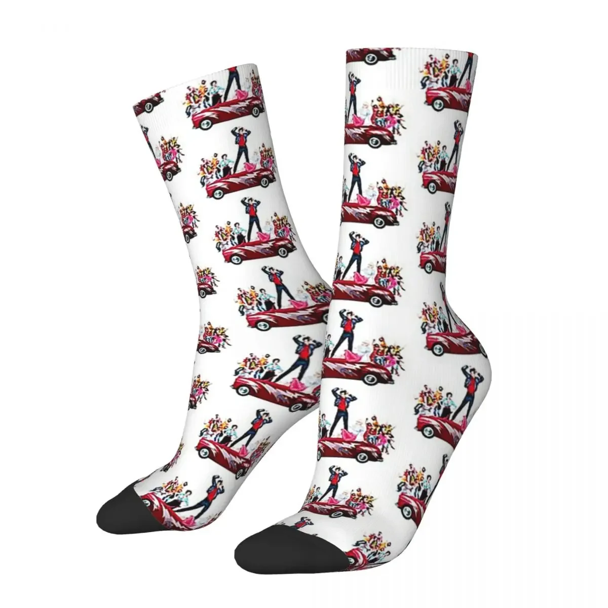 

Grease Is The Word Socks Harajuku High Quality Stockings All Season Long Socks Accessories for Man's Woman's Gifts