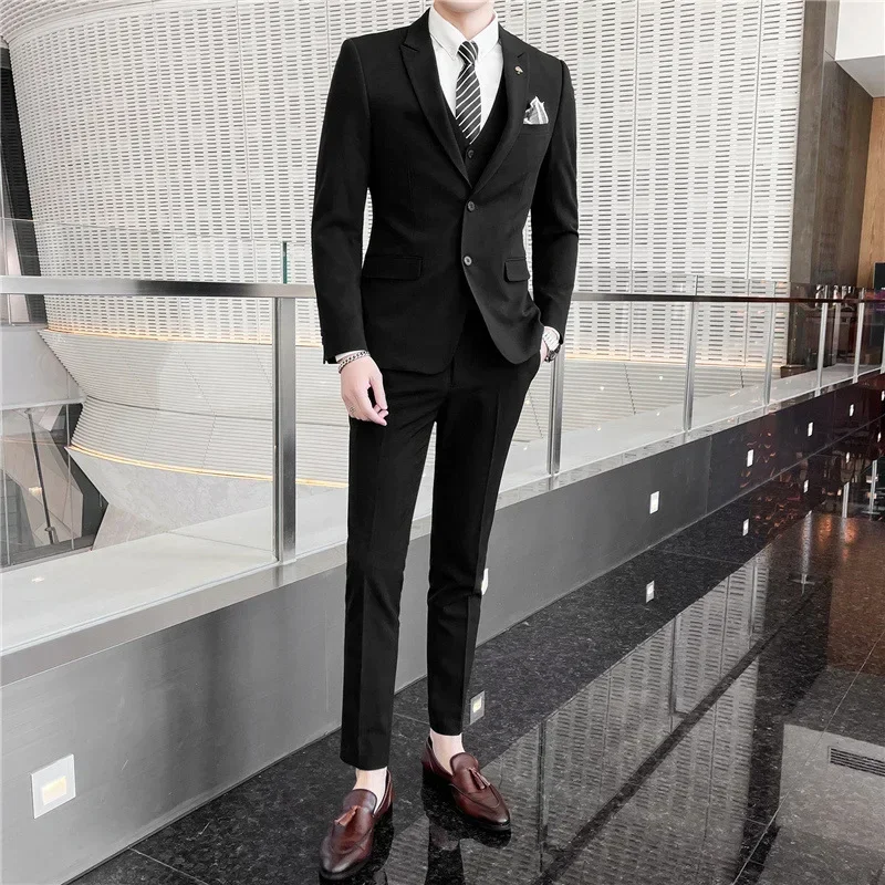 H278 terno masculino estilo coreano slim fit vestido de noivo de casamento