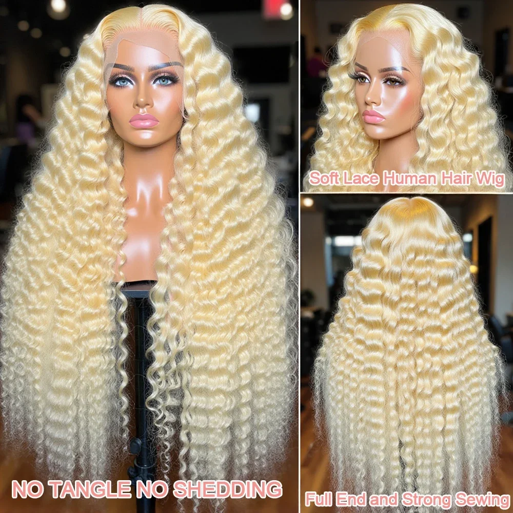 613 موجة عميقة الدانتيل الباروكات الأمامية شعر الإنسان 13X4 الدانتيل الشفاف أمامي خصلات الشعر المستعار الإنسان للمرأة 42 بوصة 200% ريمي شعر مستعار بدون صمغ