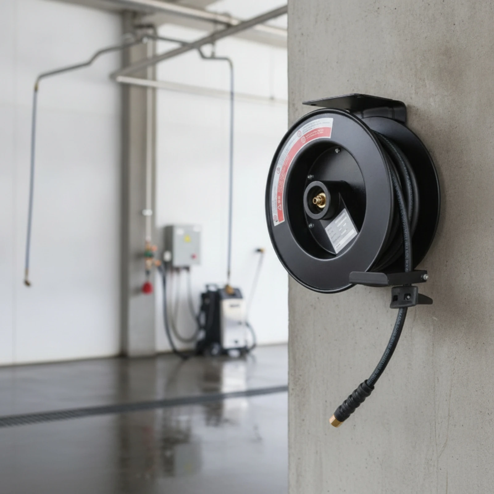 Pressure Washer Hose Reel with Wall Mount Heavy-Duty Pressure Washer Hose Reel with Hand Crank Industrial Non-Rusting