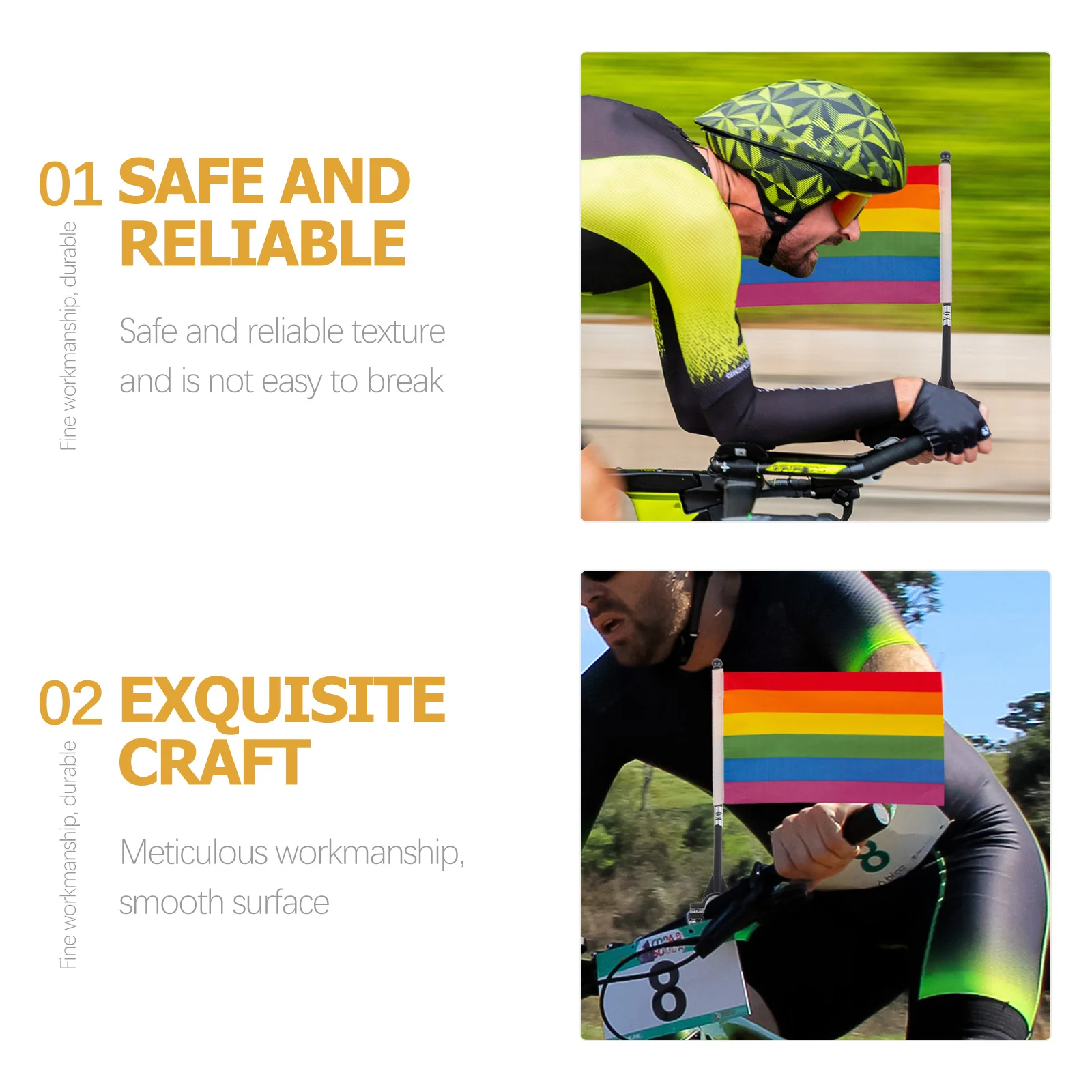 

8Pcs Bike Handlebar Flag Holders Easy Install Safety Flag Poles for Adults Mountain Bike Accessories Bicycle Accessories