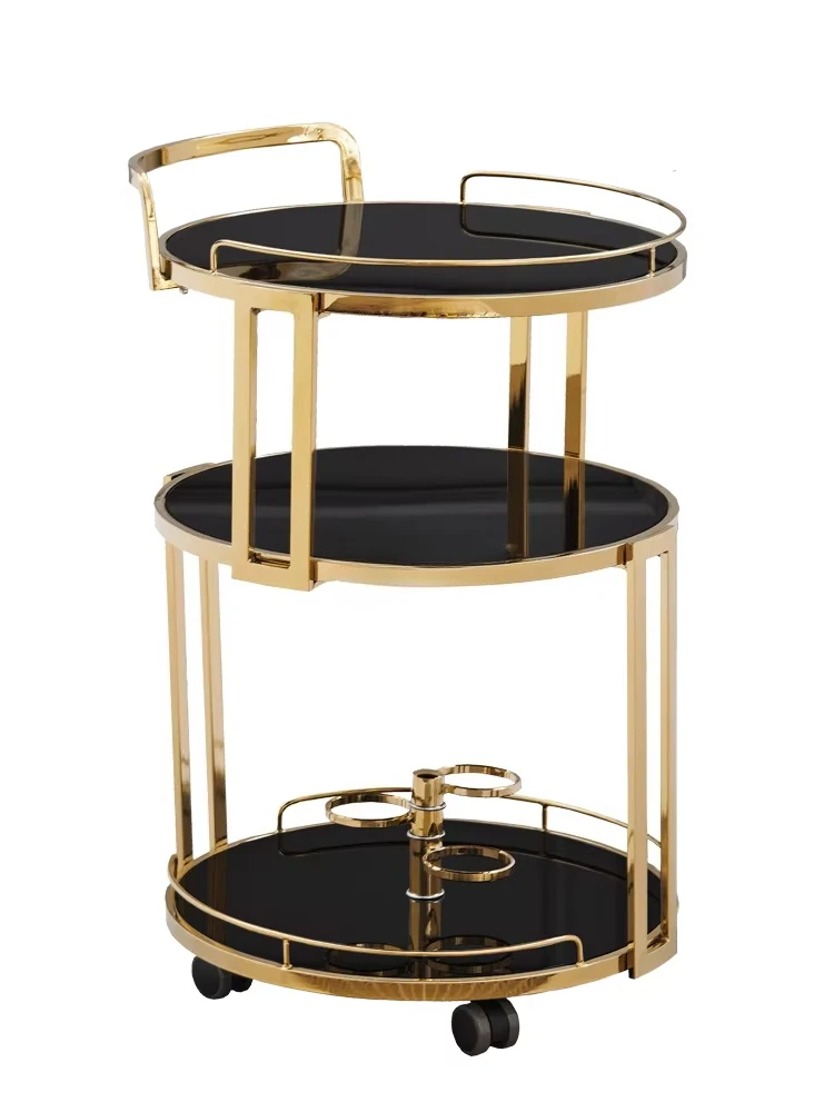 Carrito Metálico Móvil para Vino, Té, Bebidas, Vasos, Cocina Comercial de Hotel, Carrito para Salón de Belleza, en Venta