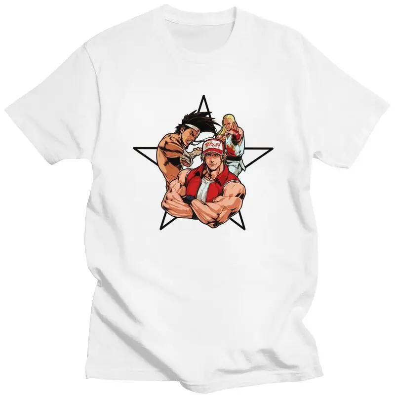 

Мужская футболка Terry Bogard на заказ, хлопковая футболка с короткими рукавами, повседневная футболка Fatal Fury Fighters Game, футболка для косплея, свободная одежда