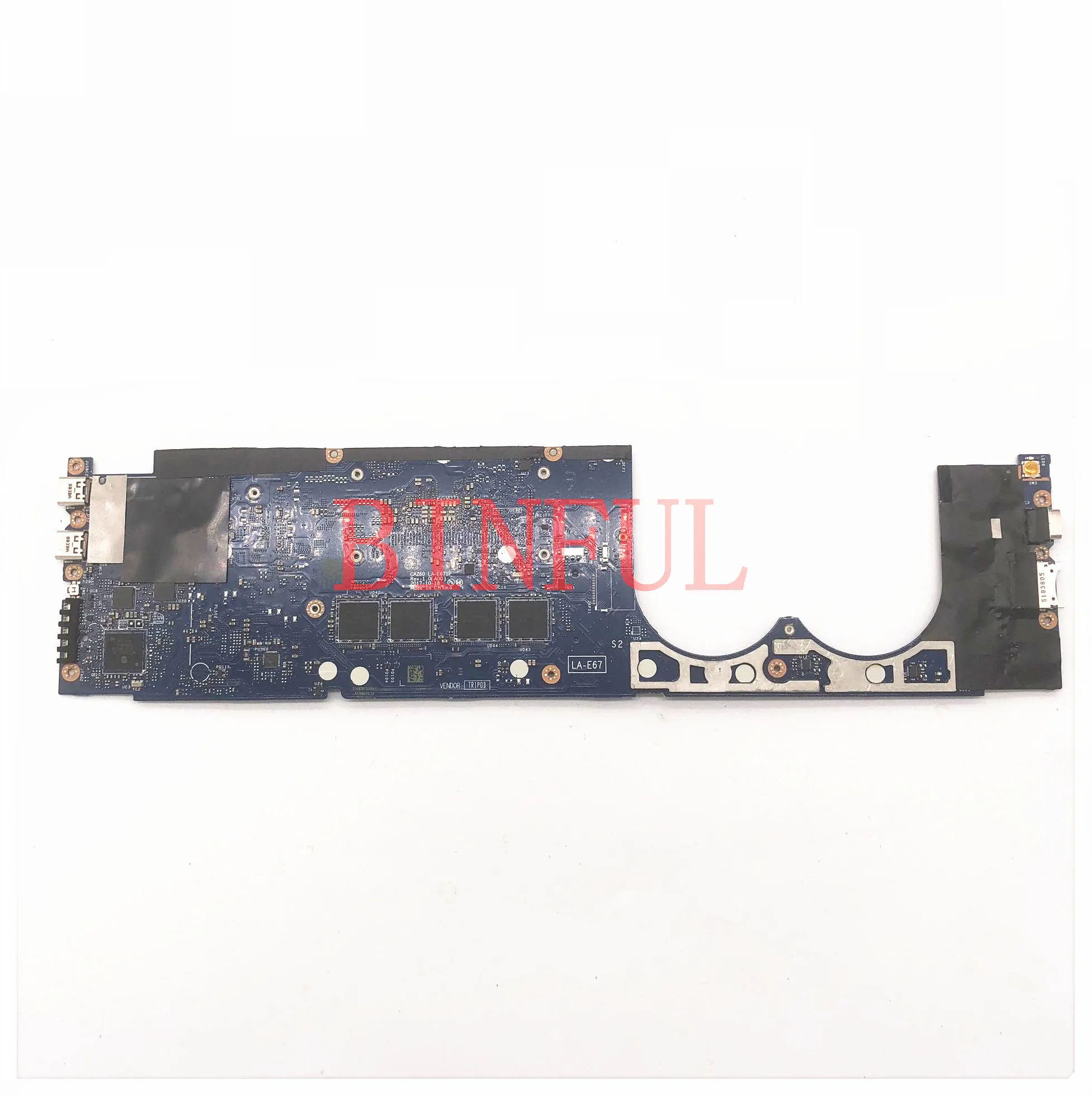 CN-0W970W 0W970W W970W Mainboard For Dell XPS 13 9370 Laptop Motherboard CAZ60 LA-E671P With SR3LC I7-8550U CPU 100%Working Well