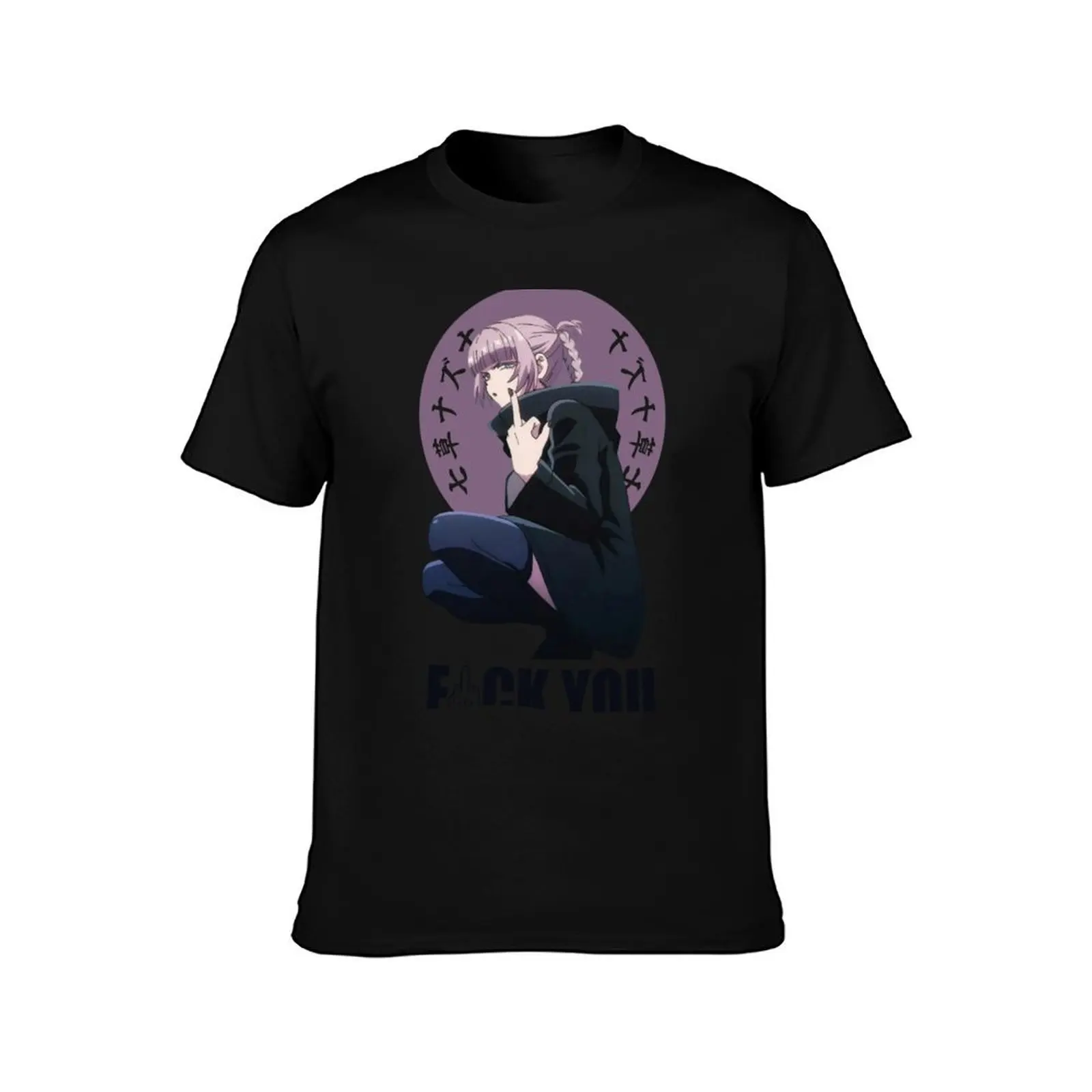 Call of the Night - Nazuna middle finger T-Shirt anime t shirts summer top heavy weight t shirts for men