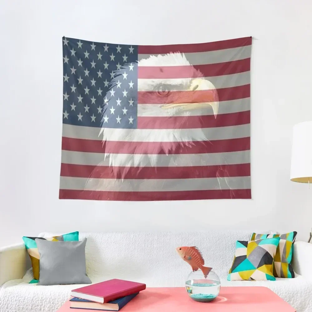 

United States Freedom Eagle Tapestry Room Aesthetic Outdoor Decoration Tapestry