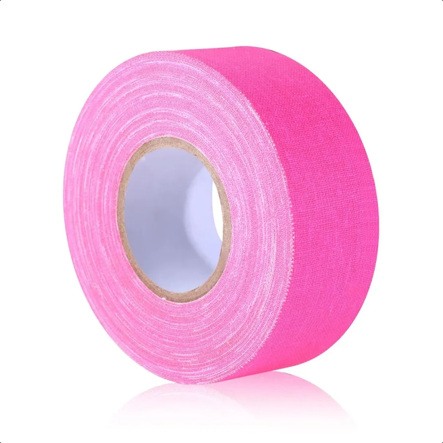 Cinta de calibre rosa neón, cinta fluorescente de punta rosa, cinta de punta reactiva de luz negra UV para escenario, fiesta, juegos, suelo de rejilla, Color Codi