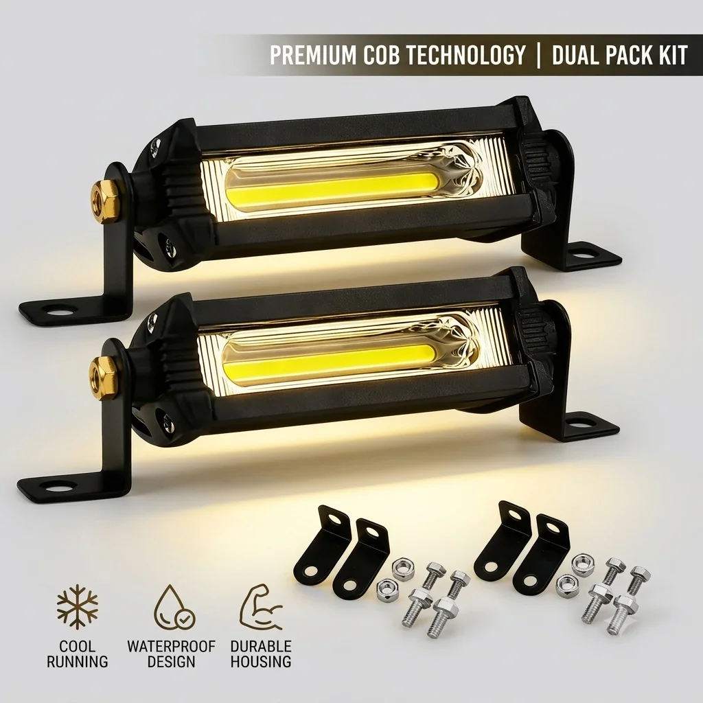 4 Zoll COB LED Arbeitsleuchte 12V 24V Superhelle Offroad-Nebelscheinwerfer für Traktor LKW Motorrad ATV nach Größe