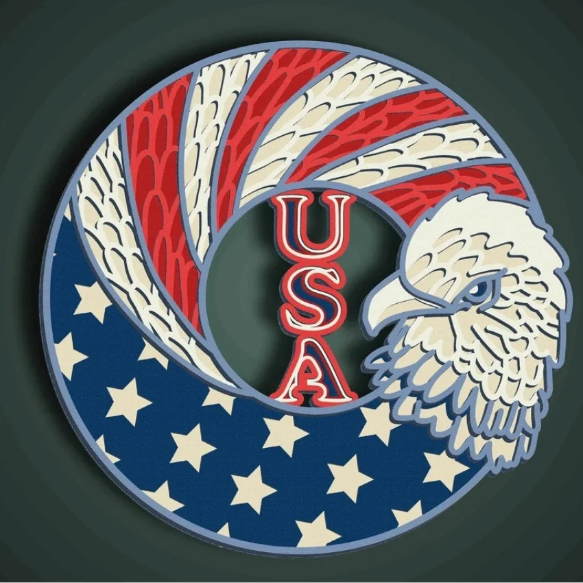

Welcome to Independence Day in the United States, colorful printed door panels and pendants