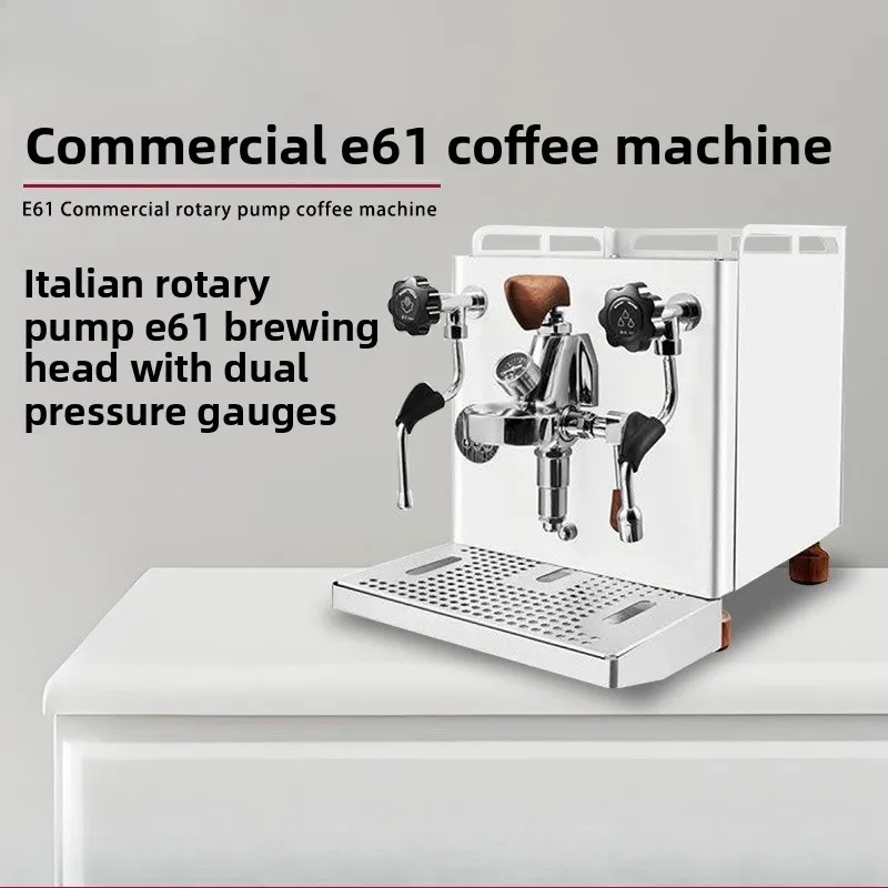Commercial Espresso Machine with E61 Rotary Pump, Dual Boiler PID Dual Temperature Control Coffee Maker