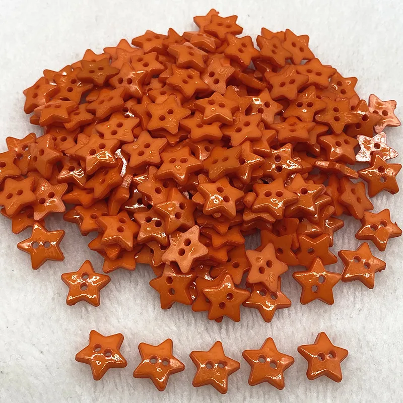 Five-Pointed Star Resin Sewing Buttons, Multicolour