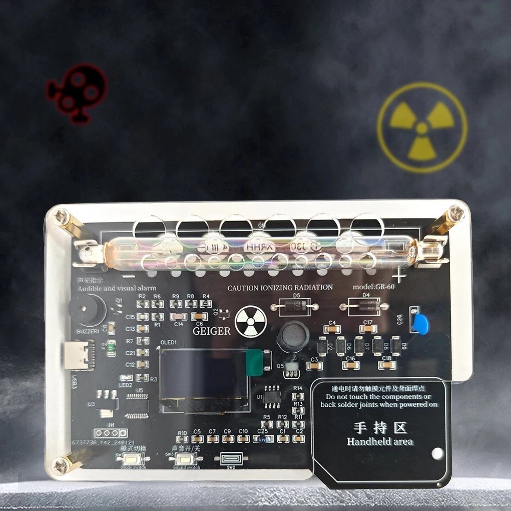 Geiger Counter Kit Module Gamma Beta X Ray Lodine 131 Detecting Geiger Counter Assembled Module Assembled DIY Geiger Counter Kit