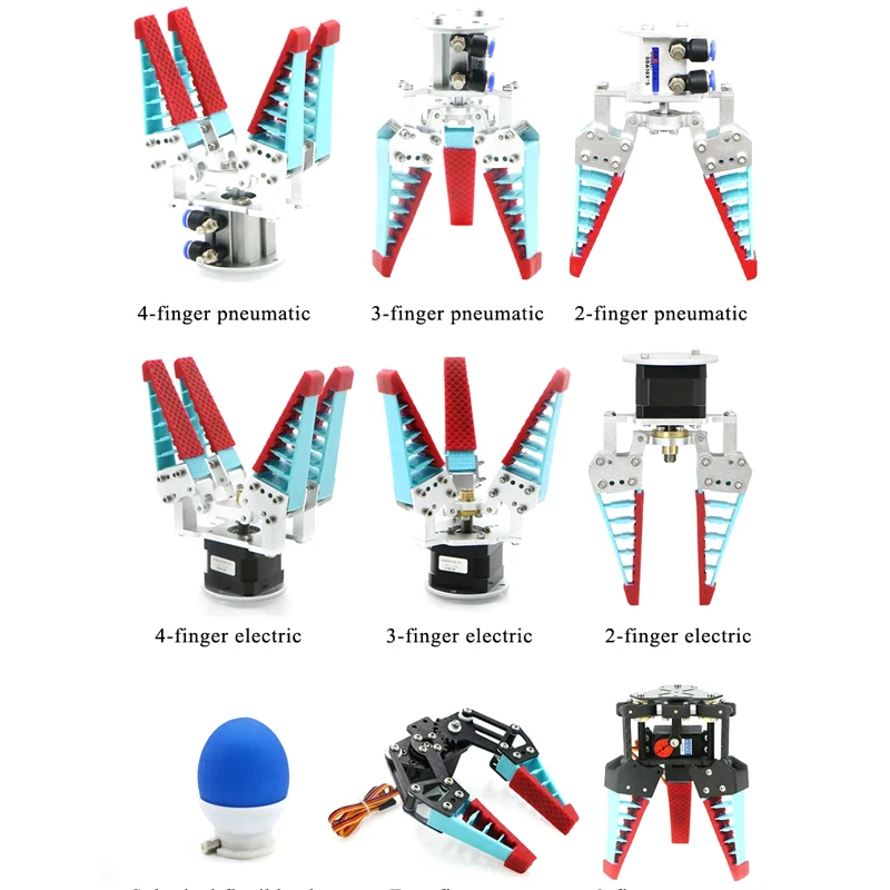 0.6-1.5kg Load Industrial Flexible Robot Claw with Silicone Mechanical Finger Sorting Gripper Adaptive Pneumatic Electric Grab