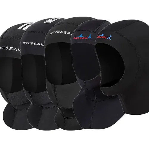 Gorro de buceo de neopreno de 5MM/3MM/1MM con capucha para hombres y mujeres, gorro grueso para proteger el sol, gorro de natación para buceo profundo, surf, pesca submarina, gorro de buceo antifrío