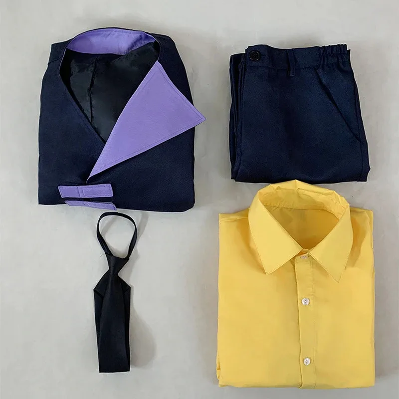 Spike Spiegel Cosplay Costumes Blue Uniform Anime Cowboy Bebop Role Play Suit For Men Halloween costume