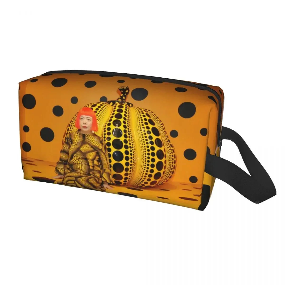 Yayoi Kusama Polka Dot Pumpkin Toiletry Bag for Japanese Artist Makeup Cosmetic Organizer Lady Beauty Storage Dopp Kit Case