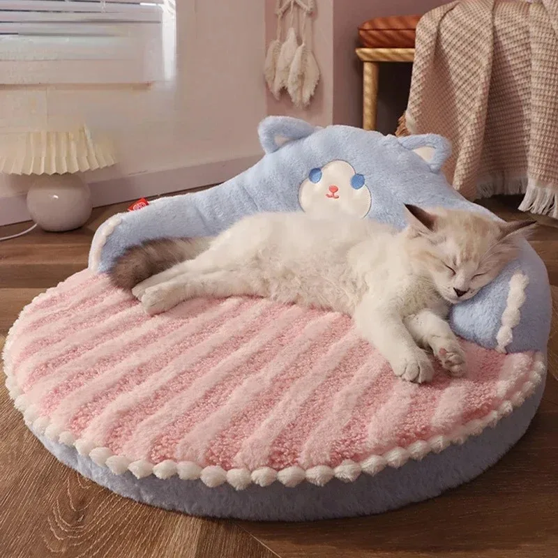 Cat Sofa Bear Shape Mat for Small Dog Cat Washable Cave Cat Nest Dog Kennel Sponge Pad for Puppy Kitten Sleeping Artifact