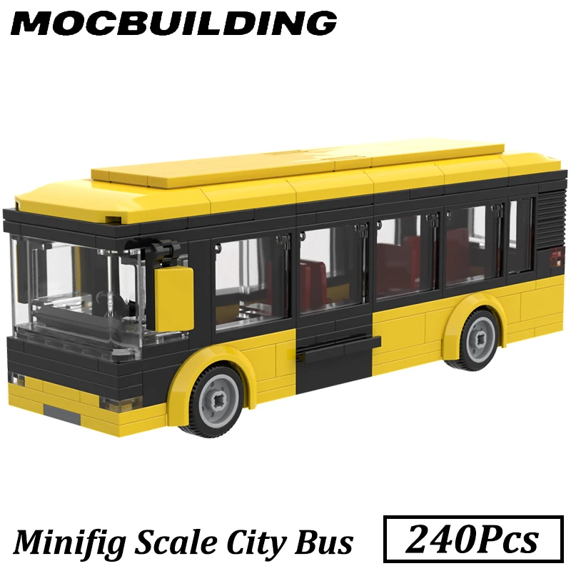 

240Pcs City Bus Car Model Vehicle MOC Building Blocks Brick Toys Construction Gift Display Present