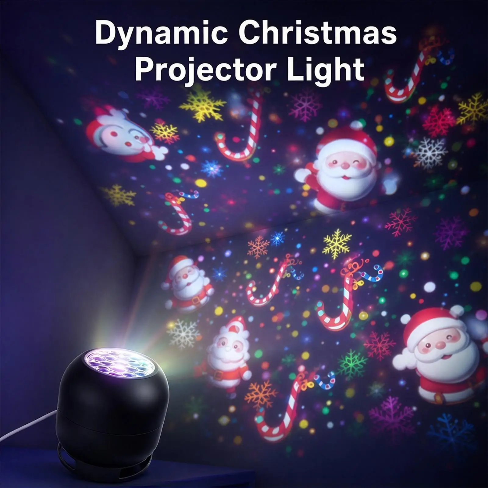 Rotating Projector Light LED Christmas Starry Sky Projector Light USB Powered Atmosphere Night Light For Room Decor