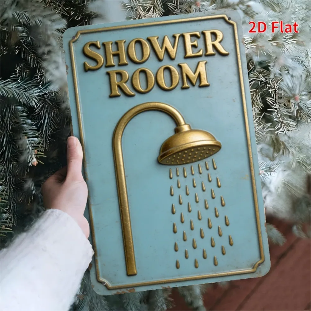 CIFBUY Iron Wall Art Modern Rustic Metal Sign Waterproof Durable Decor for Home Bar Office Garage Man Cave Shower Room 8x12in