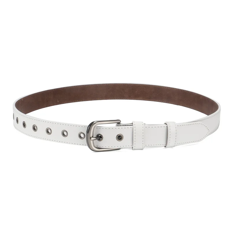 Женский ремень из натуральной кожи, винтажный модный джинсовый ремень, высококачественный ремень с пряжкой