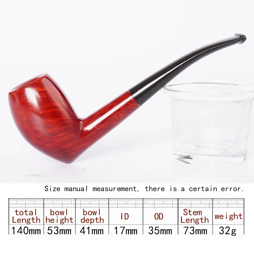 MUXIANG Handmade briar Wood Tobacco Pipe ，Colored Vulcanized Rubber Pipe Mouth ，Dublin Design ，Gert Holbek Van Gogh same pipe