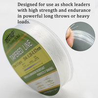 15m*5pcs Feeder Carp Fishing Accessories Line Tapered Shock Leaders Monofilament Nylon Line Casting Distance Hooklink For Fish