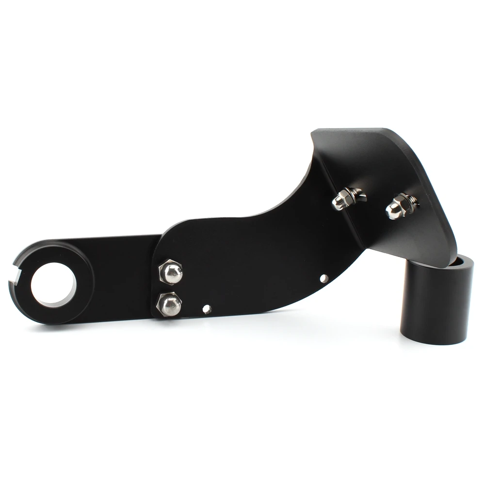 Motorcycle Black Modified Side Mount License Plate Bracket Holder For Harley Softail Fat Boy Breakout Dyna Street Bob 2018-2023