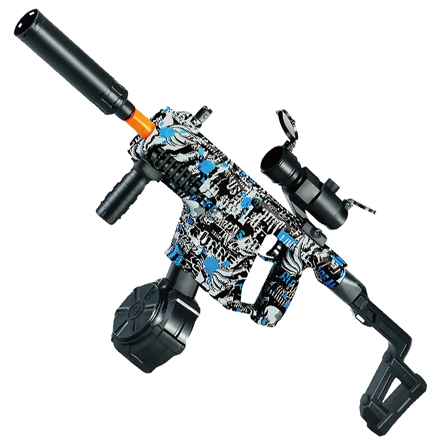 드럼 자동 듀얼 모드 장난감 총, 야외 활동 및 팀 게임, 휴일 선물에 적합 (총알 없음)