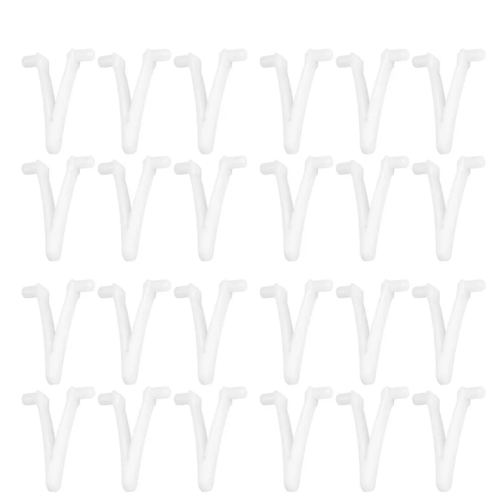 24/48pc Swimming Pool V-Clip Pool Pole Net Clips For Cleaning Pool Walls For Skimmer Net,Leaf Net,Pool Brush Pool Equipment Part