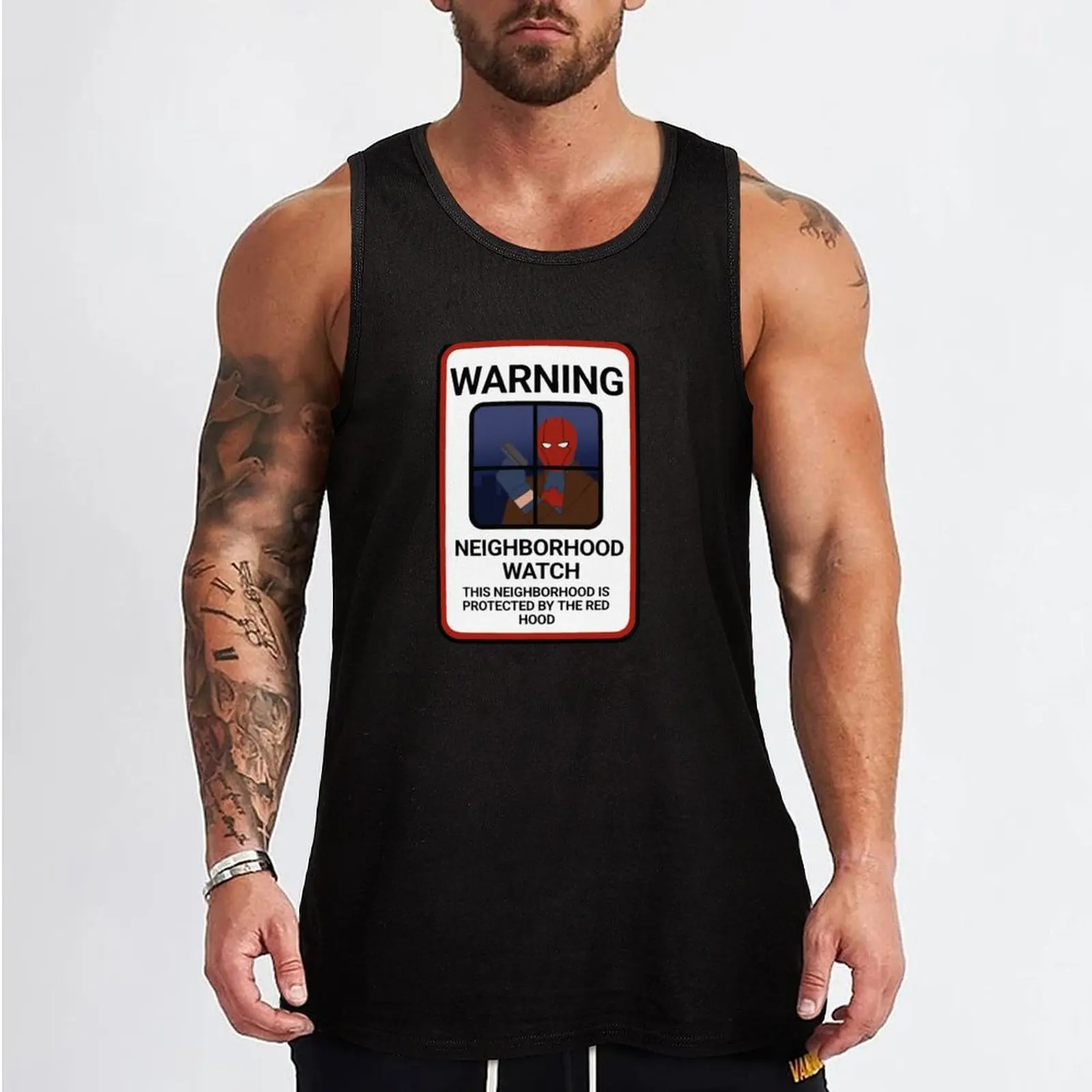 Red Hood Neighborhood Watch Tank Top anime gym basketball