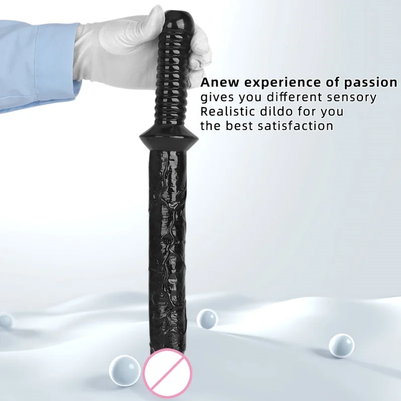 Dildo super lungo Plug anale con manico Pene Big ButtPlug Masturbazione femminile Giocattoli sessuali per donne Uomini Coppia Aduts Prodotti 18+