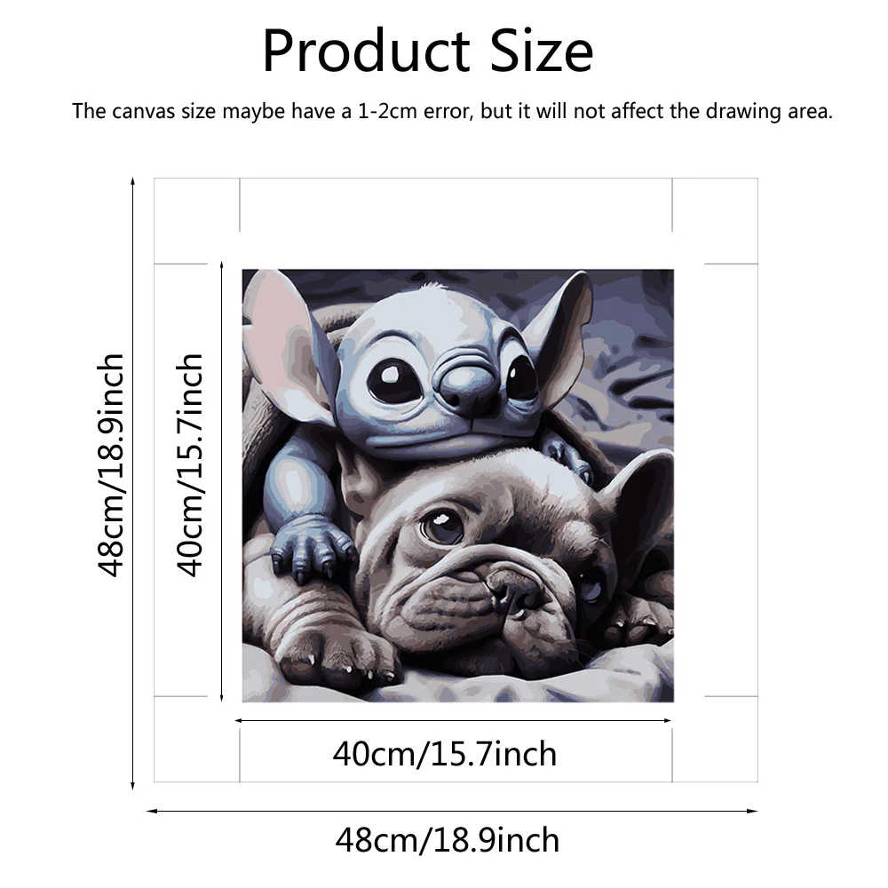 Disney Lilo And Stitch Paint By Number Adult Kit Cartoon Drawing On Canvas Painting By Numbers Dog Home Decor Christmas Gift