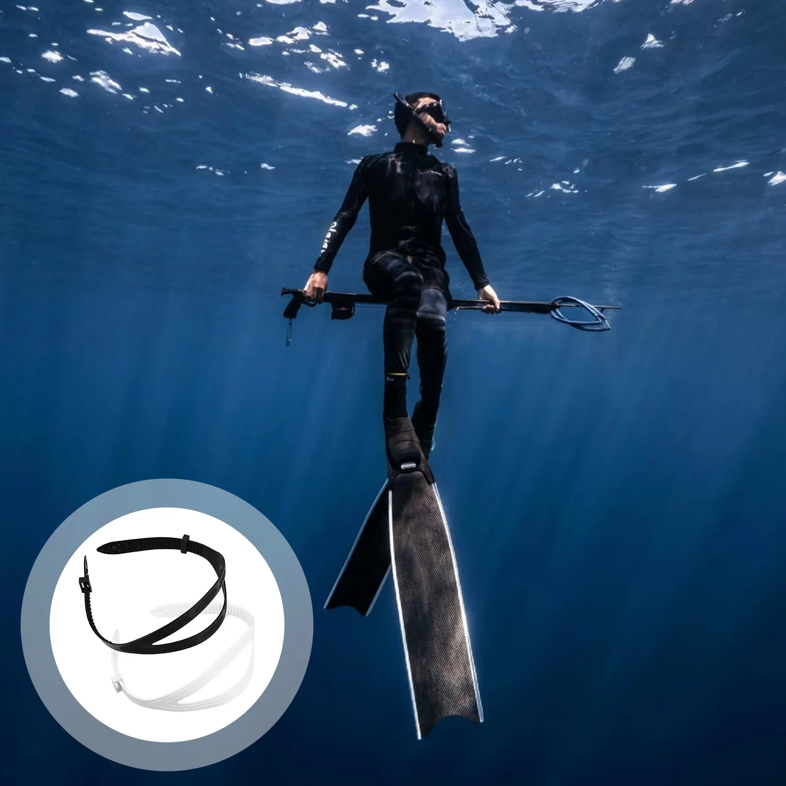 

2Pcs Universal Silicone Diving Mask Strap Connector Split Design for Snorkeling Swimming Goggles Replacement Bungee Cord Sports