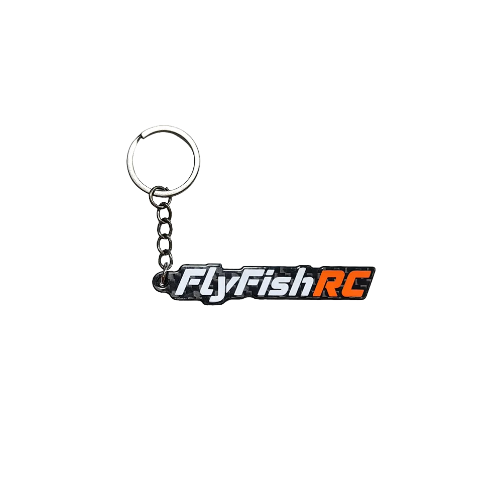 FlyFishRC Keychain Unisex Stainless Steel Enamel Logo Carabiner Style Lanyard Hole for Sports And Outdoors