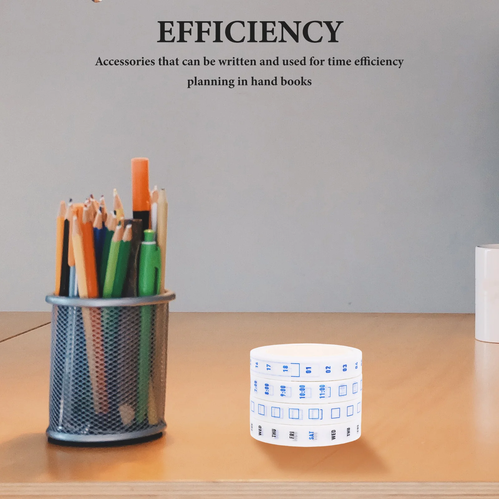 4 لفات مكتب مجلة كفاءة الوقت اشي الشريط الزخرفية مخطط سكرابوكينغ ورقة الشريط تاريخ أسبوعي اليومية