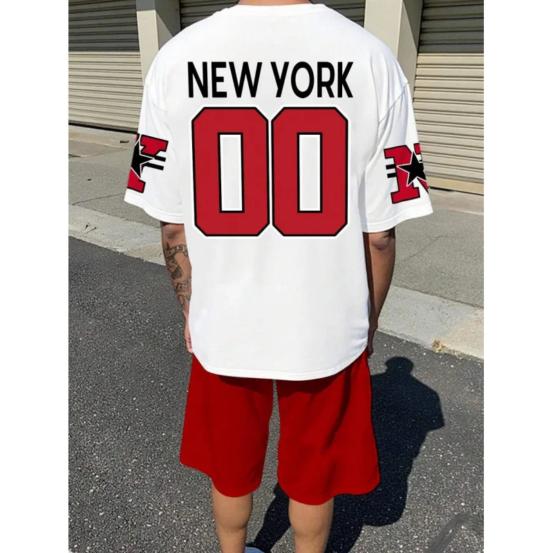 New in Men's Sets Big Size Men's Clothes for Man Complete Summer Man 2 Piece Outfit Set Y2k Tracksuit Fashion Suits Mens Shorts