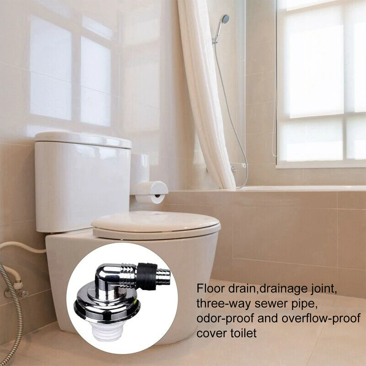 

1pcs Washing Machine Downpipe Three-way Water Distributor Drainage Channel Anti-odor Anti-overflow Special Floor Drain Connector