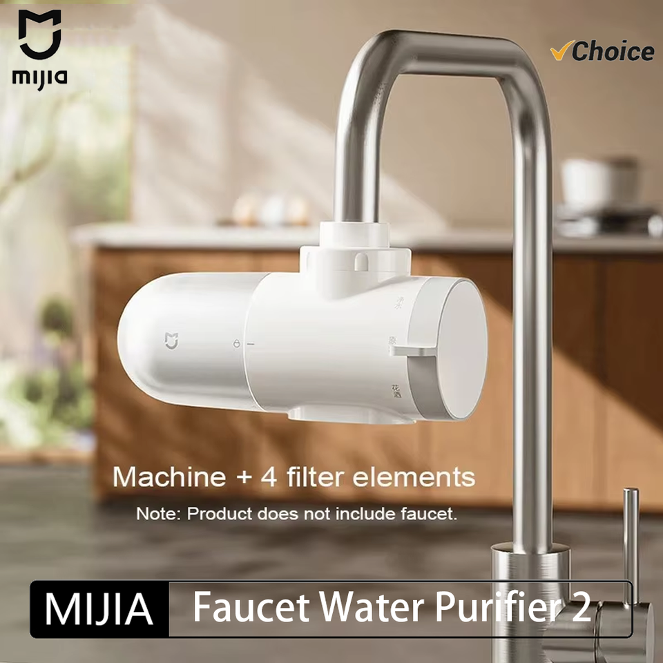  2024 Original New MIJIA Faucet Water Purifier 2 Household Kitchen Tap Visible Water Filter Activated Carbon Percolator System 
