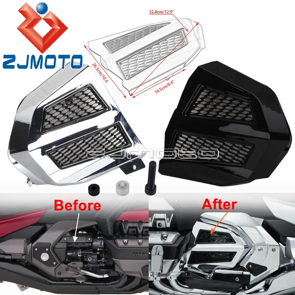 Black Engine Transmission Covers For Honda Gold Wing GL1800 GL1800 F6B 2018-2021 Fairing Radiator Grille Cover