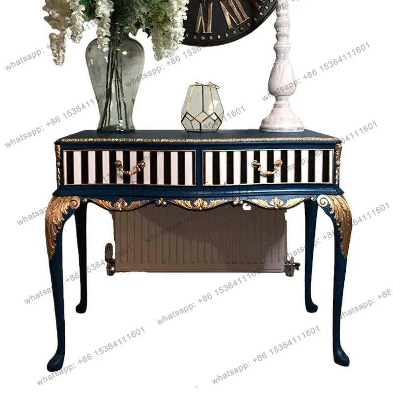 

French retro entrance table/European neoclassical, carved living room decoration table partition